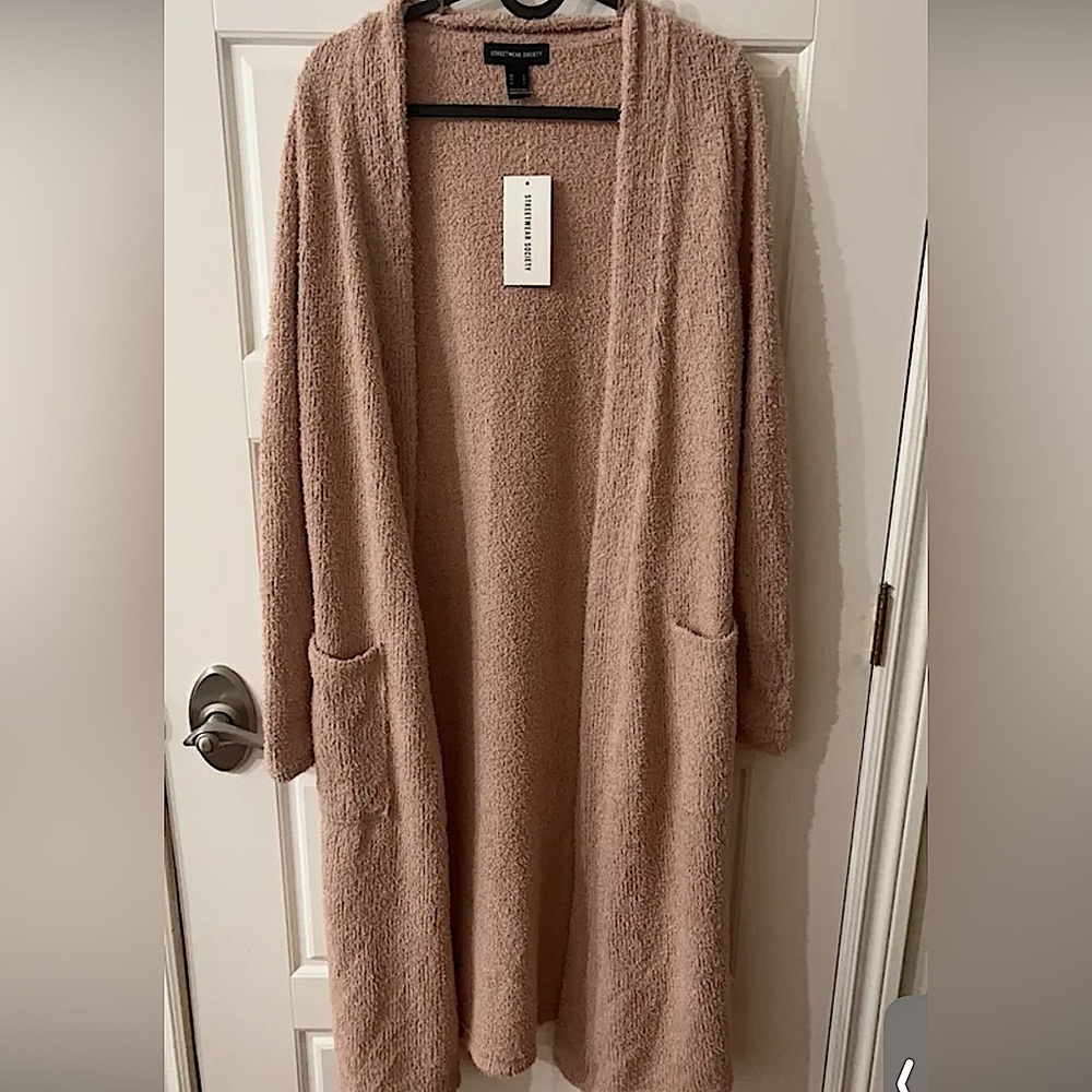 STREETWEAR SOCIETY NWT Dusty Rose Duster Cardigan